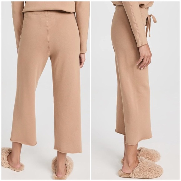 Frank & Eileen Catherine Favorite Sweatpants in Camel SZ S Raw Hem Cropped - Picture 2 of 10